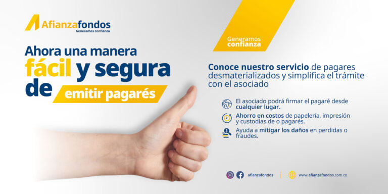 Soluciones integrales para la gestión del crédito y el afianzamiento 6 Banner Ahorra Facil y seguro emitir Pagares